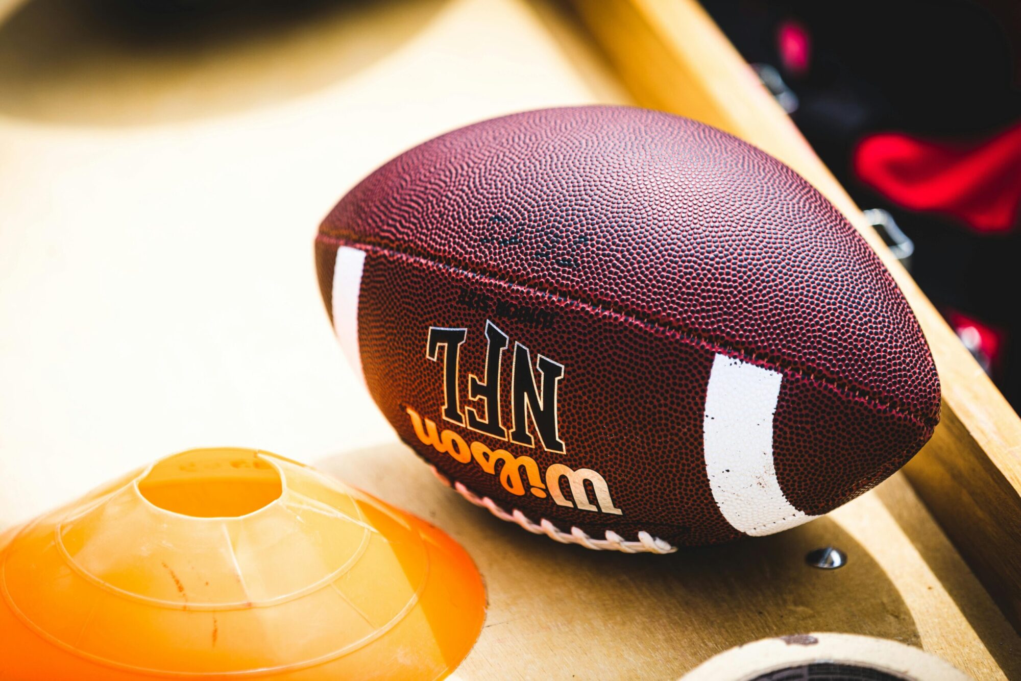 Football with lettering NFL national football league