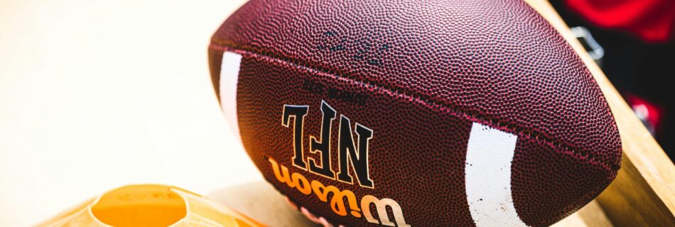 Football with lettering NFL national football league