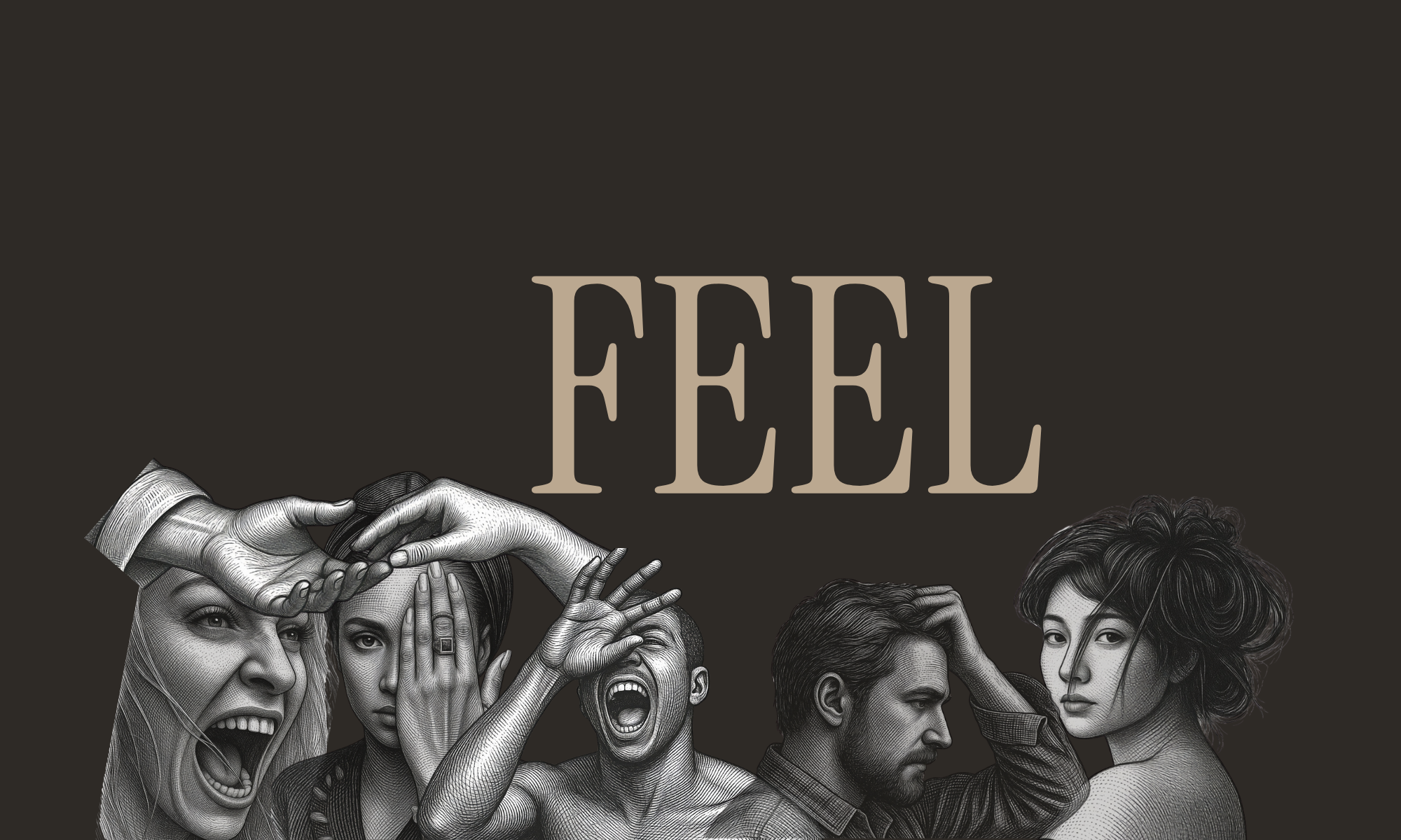 feel header with different emotions