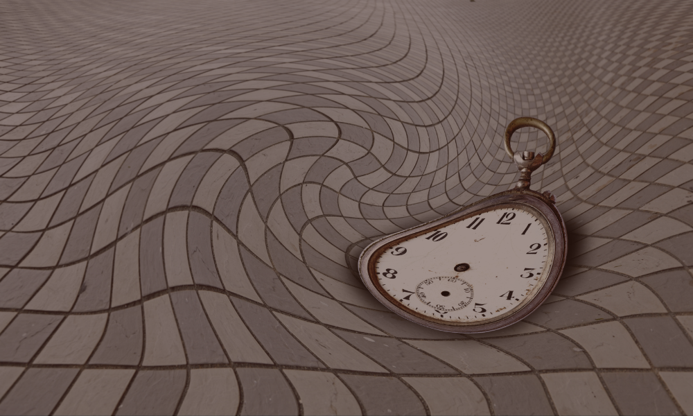 Time is a stopwatch in a visual